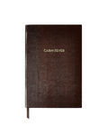 Veronica Beard Lizard-Embossed Notebook Chocolate