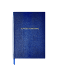 Veronica Beard Lizard-Embossed Notebook Blue