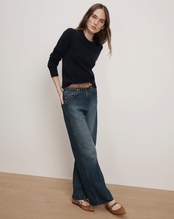 Veronica Beard Loop Suede Belt - Acorn