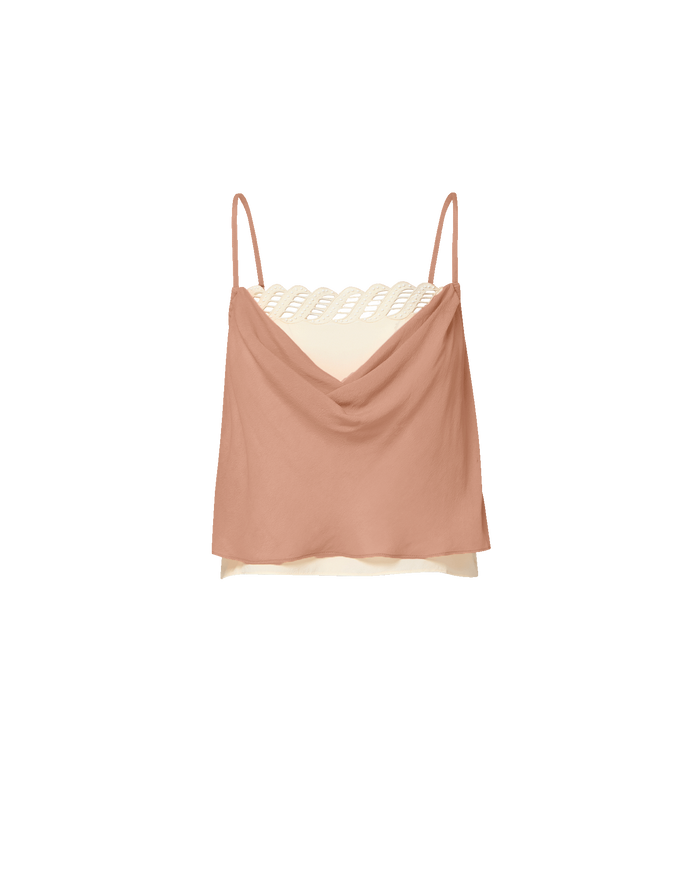 Veronica Beard Lumora Silk-Blend Camisole - Light Clay