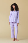 Luxe Stretch Cotton Pajama Set in Lavender
