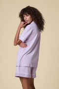 Luxe Stretch Cotton Short Set in Lavender