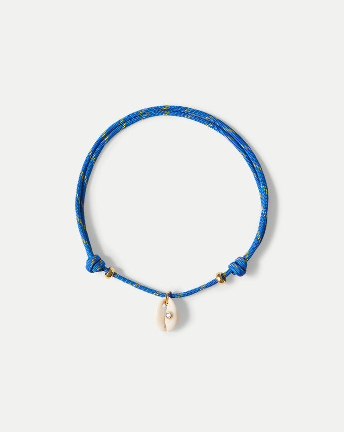 Veronica Beard Lyle Cowrie Shell Necklace - Blue