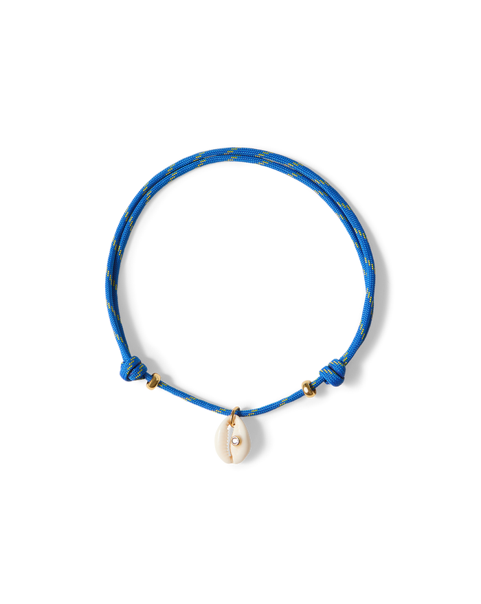 Veronica Beard Lyle Cowrie Shell Necklace Blue