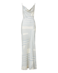 Veronica Beard Madison Slip Maxi Dress - Dove/Blue Lake Multi