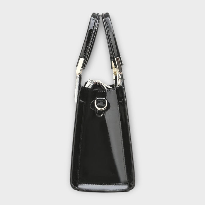 Maison Verdelle - Handtasche mit glänzendem Krokodilleder-Muster