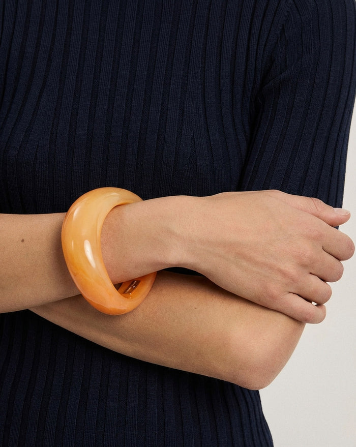 Veronica Beard Marbled Resin Bangle - Sherbert