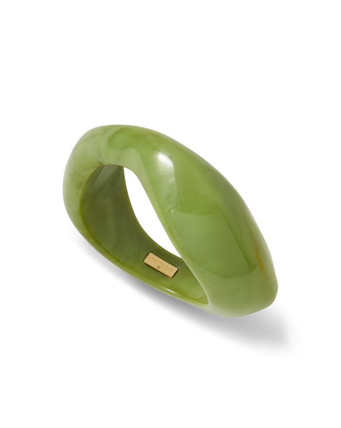 Veronica Beard Marbled Resin Bangle Light Pistachio