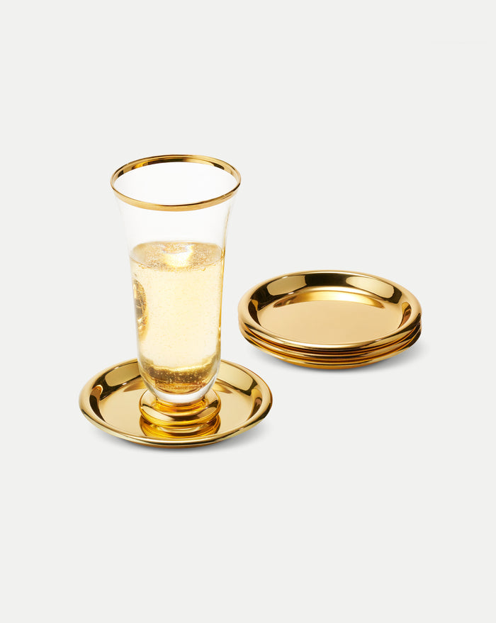 Veronica Beard Marzia Gold Coaster Set
