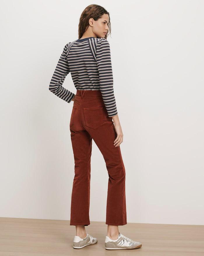 Veronica Beard Brown corduroy flared pants.