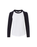 Veronica Beard Mason Baseball Tee - White/Navy