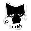 Meh Vinyl Sticker - BustedTees.com