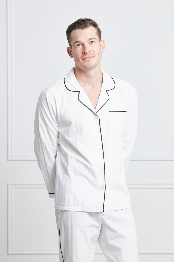 Men's Premium Cotton Pajama Set in Monochrome