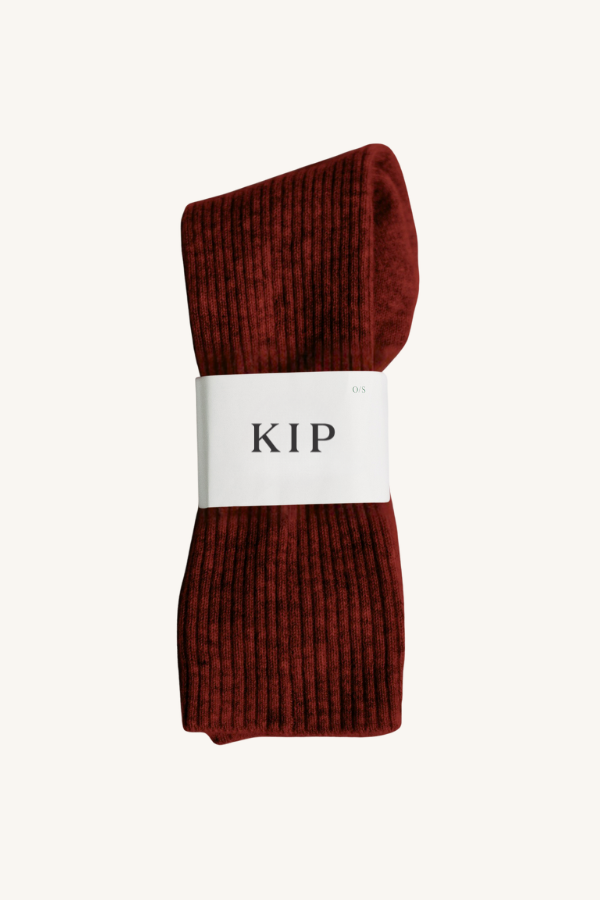 Merino Cashmere Sleep Socks in Crimson