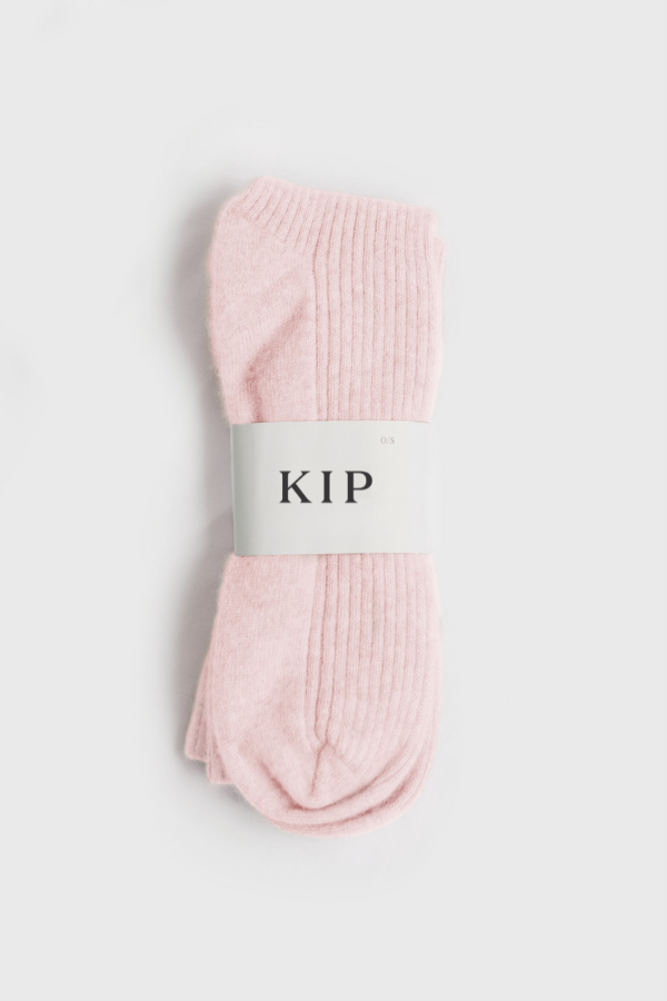 Merino Cashmere Sleep Socks in Pink Peony