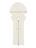 Veronica Beard Cream hooded dickey with full zip.