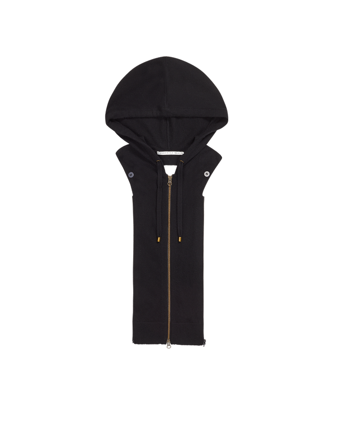 Veronica Beard Cashmere Hoodie Dickey - Black