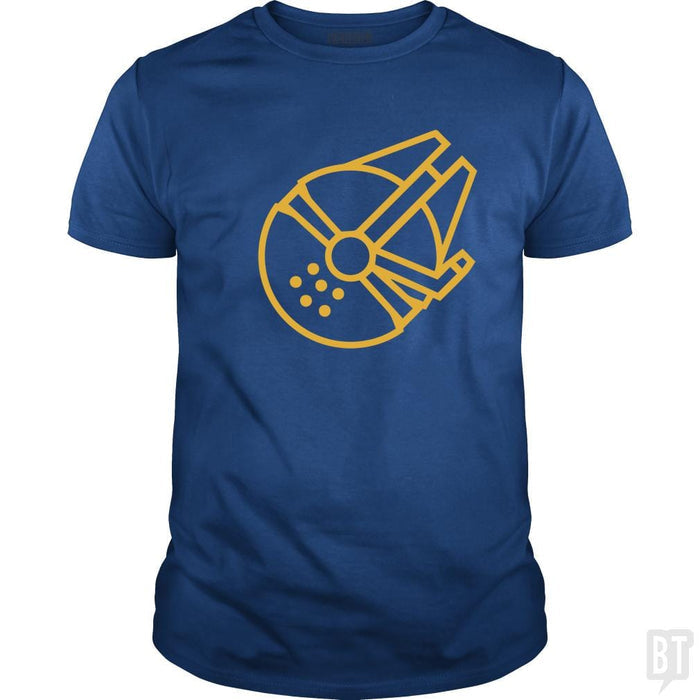 SunFrog-Busted Funky Hippo Classic Guys / Unisex Tee / Royal Blue / S Millennium Falcon