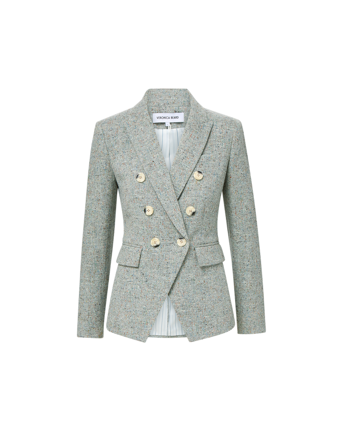 Veronica Beard Miller Dickey Jacket - Antique Blue Melange