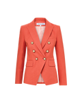 Veronica Beard Miller Stretch-Linen Dickey Jacket - Persimmon