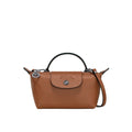 Mini-Leder Longchamp Tasche - Braun