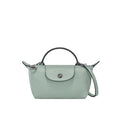 Mini Leder Longchamp Tasche - Hellblau