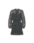 Veronica Beard Mirabel Silk Mini Dress - Dark Hunter Green Multi