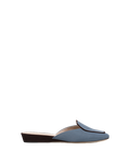 Veronica Beard Moritz Loafer Mule - Blue Lake/Raisin