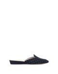 Veronica Beard Moritz Printed Loafer Mule - Navy