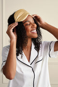 Mulberry Silk Sleep Mask in Gold