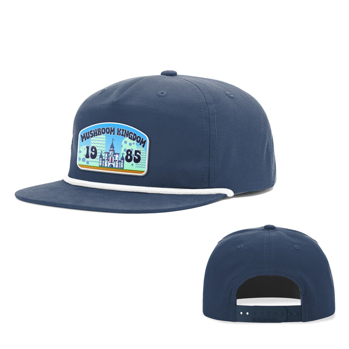 Snapback Rope Flatbill / Navy and White / One Size