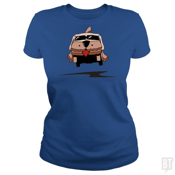 SunFrog-Busted BustedTees Classic Ladies Tee / Royal Blue / S Mutt Cutts