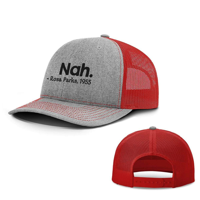 BustedTees.com Snapback / Heather and Red / One Size Nah Rosa Parks Hats