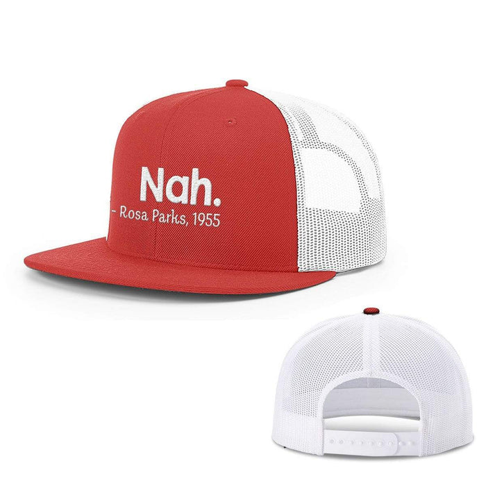 Snapback Flatbill / Red and White / One Size