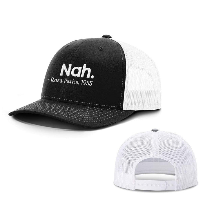 BustedTees.com Snapback / Black and White / One Size Nah Rosa Parks Hats