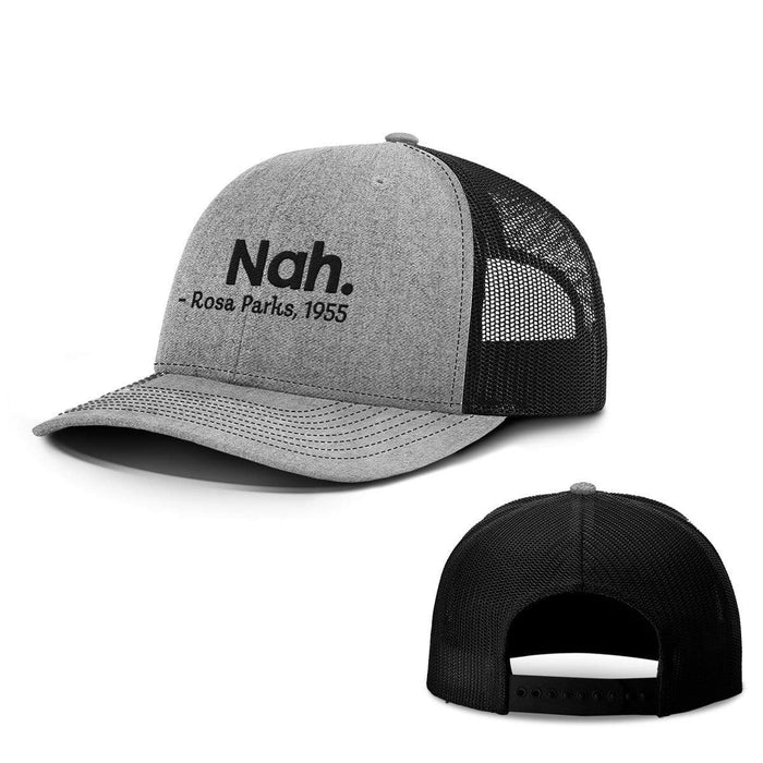BustedTees.com Snapback / Heather and Black / One Size Nah Rosa Parks Hats