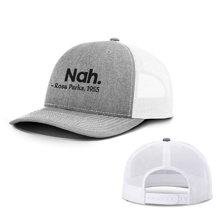 BustedTees.com Snapback / Heather and White / One Size Nah Rosa Parks Hats