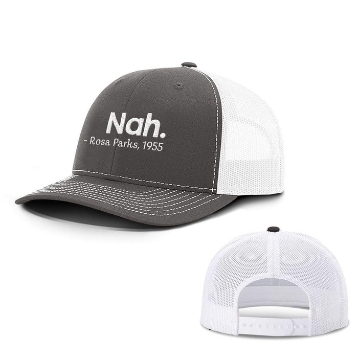 BustedTees.com Snapback / Charcoal and White / One Size Nah Rosa Parks Hats