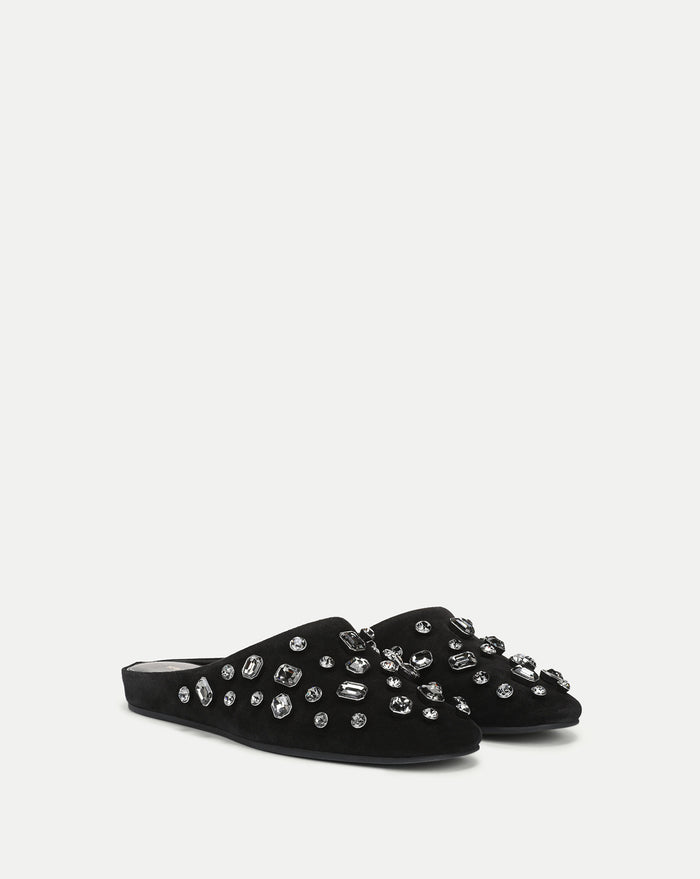 Veronica Beard Narcisa Embellished Mule - Black