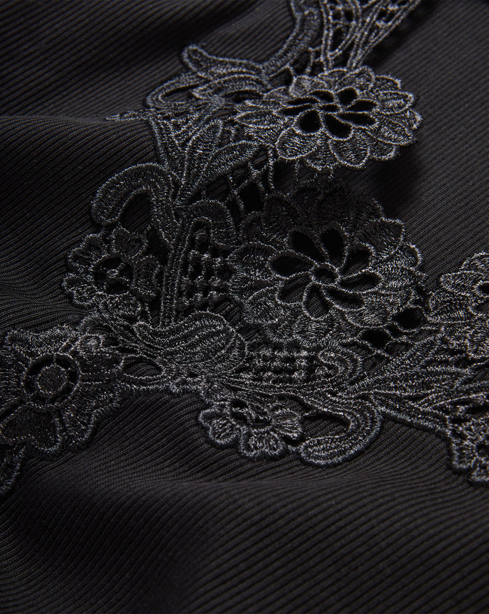 Veronica Beard Narcisa Embroidered Tank Top - Black