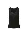 Veronica Beard Narcisa Embroidered Tank Top - Black
