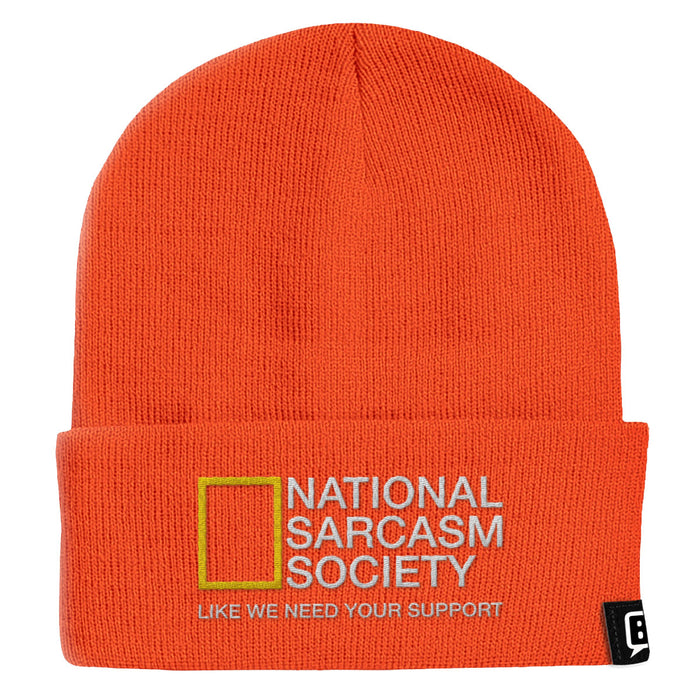 National Sarcasm Society Beanies - BustedTees.com