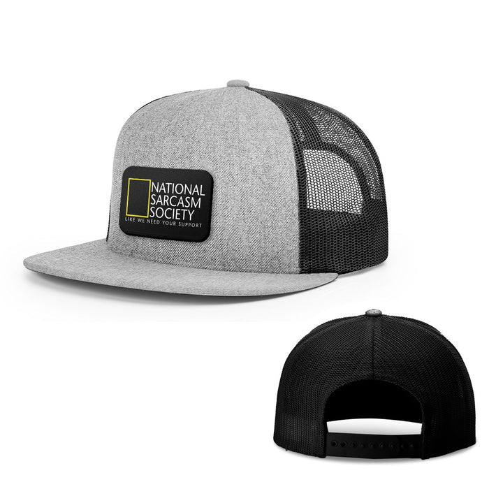 Snapback Flatbill / Heather and Black / One Size