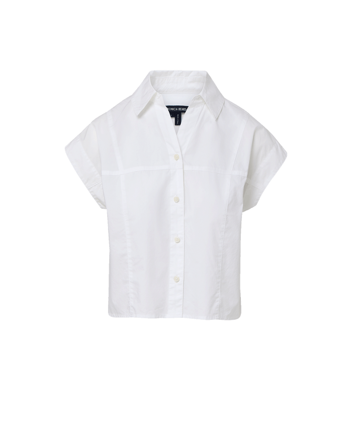 Veronica Beard Nestor Button-Down Shirt - White