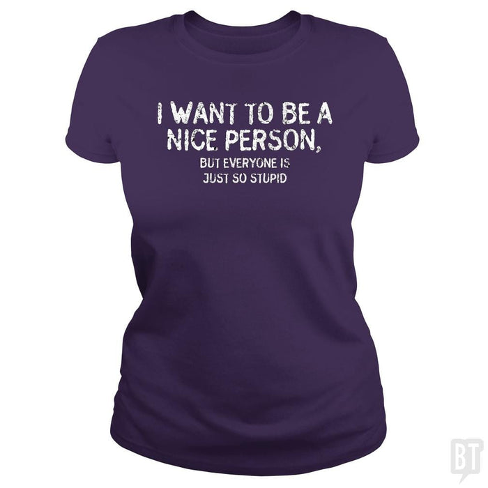 Classic Ladies Tee / Purple / S