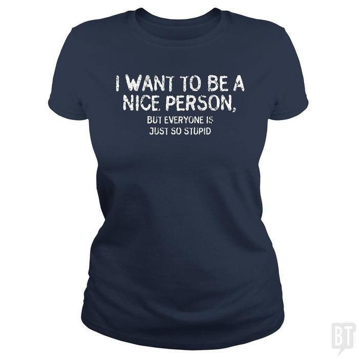 Classic Ladies Tee / Navy Blue / S