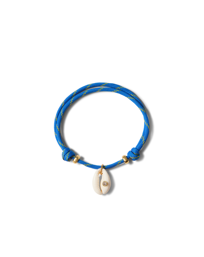 Veronica Beard Niley Cowrie Shell Anklet Blue