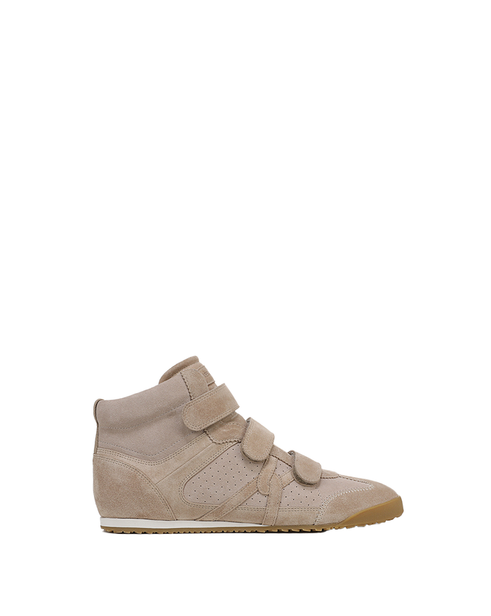 Veronica Beard Nima High-Top Velcro Sneaker - Sand