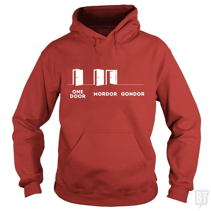 SunFrog-Busted Funky Hippo Hoodie / Red / S One Door, Mordor, Gondor