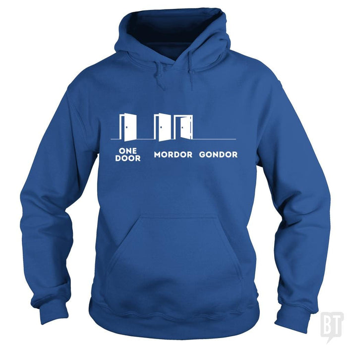 SunFrog-Busted Funky Hippo Hoodie / Royal Blue / S One Door, Mordor, Gondor